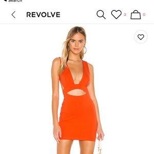 Revolve— citrus colored dress